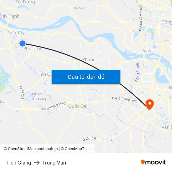 Tích Giang to Trung Văn map