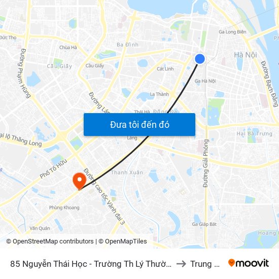 85 Nguyễn Thái Học - Trường Th Lý Thường Kiệt to Trung Văn map