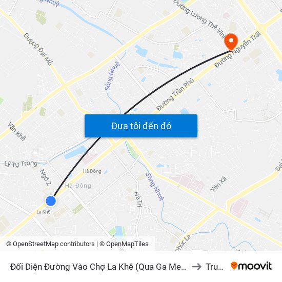 Đối Diện Đường Vào Chợ La Khê (Qua Ga Metro La Khê) - 405 Quang Trung (Hà Đông) to Trung Văn map