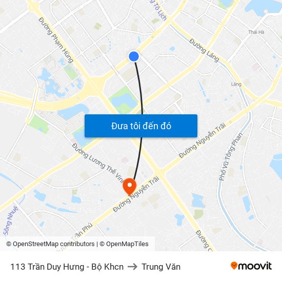 113 Trần Duy Hưng - Bộ Khcn to Trung Văn map