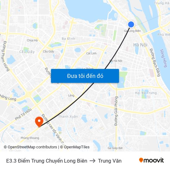 E3.3 Điểm Trung Chuyển Long Biên to Trung Văn map