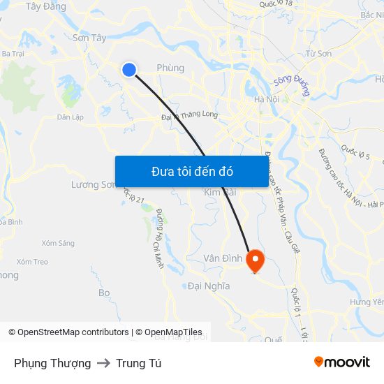 Phụng Thượng to Trung Tú map