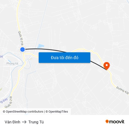 Vân Đình to Trung Tú map