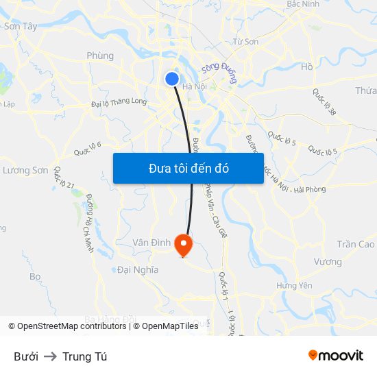 Bưởi to Trung Tú map