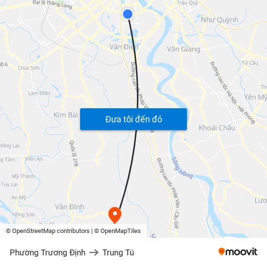 Phường Trương Định to Trung Tú map