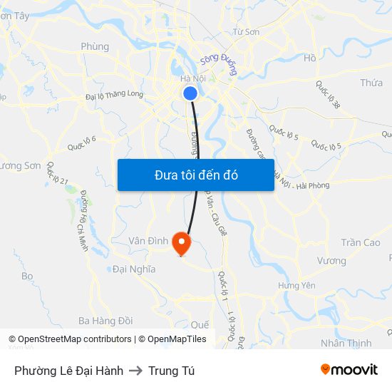 Phường Lê Đại Hành to Trung Tú map