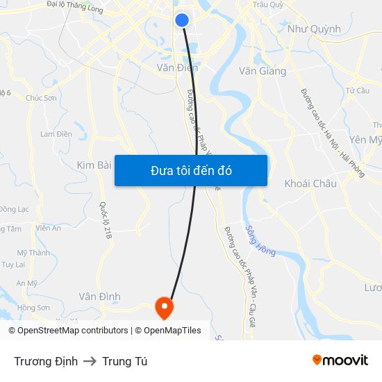 Trương Định to Trung Tú map