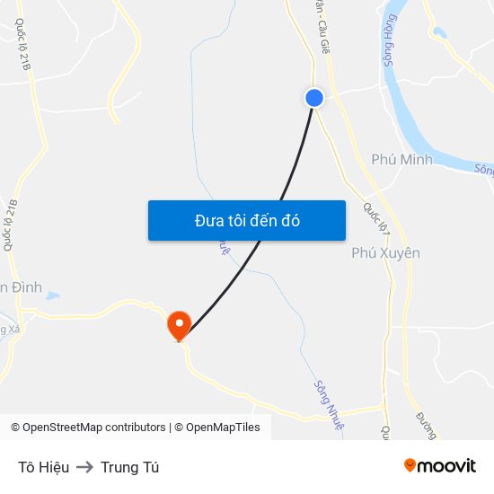 Tô Hiệu to Trung Tú map