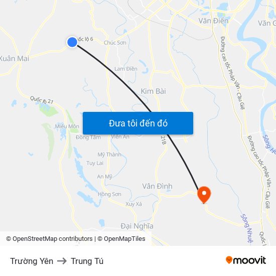 Trường Yên to Trung Tú map