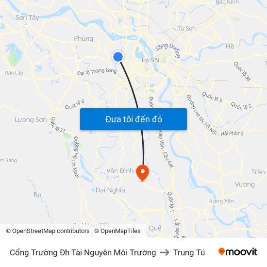 Cổng Trường Đh Tài Nguyên Môi Trường to Trung Tú map