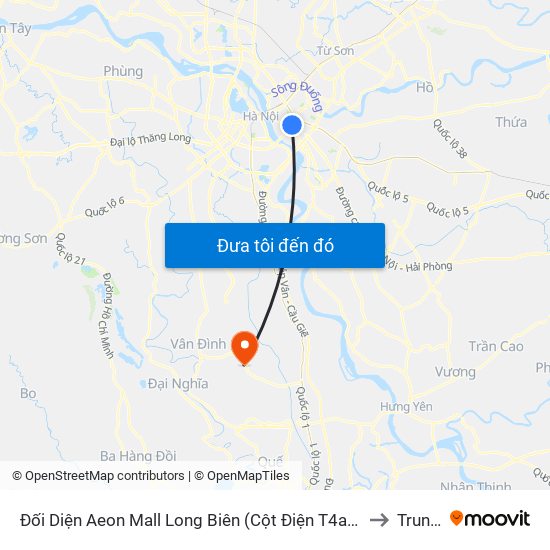 Đối Diện Aeon Mall Long Biên (Cột Điện T4a/2a-B Đường Cổ Linh) to Trung Tú map