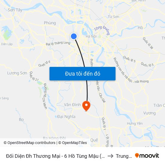 Đối Diện Đh Thương Mại - 6 Hồ Tùng Mậu (Cột Sau) to Trung Tú map