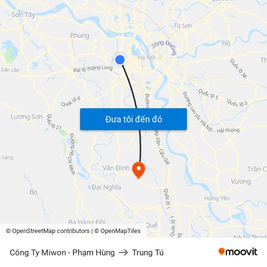 Bệnh Viện Đa Khoa Y Học Cổ Truyền - 6 Phạm Hùng to Trung Tú map