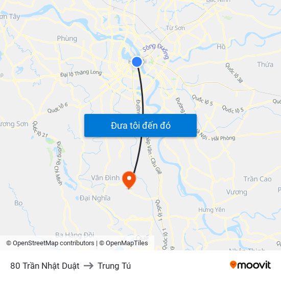 80 Trần Nhật Duật to Trung Tú map