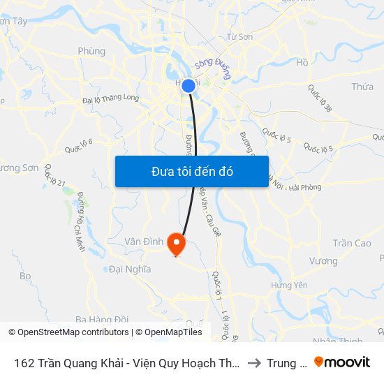 162 Trần Quang Khải - Viện Quy Hoạch Thủy Lợi to Trung Tú map