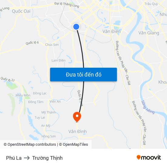 Phú La to Trường Thịnh map