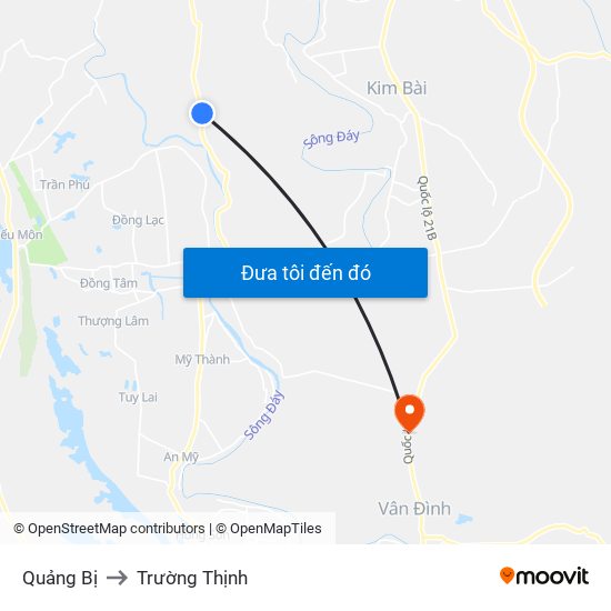 Quảng Bị to Trường Thịnh map