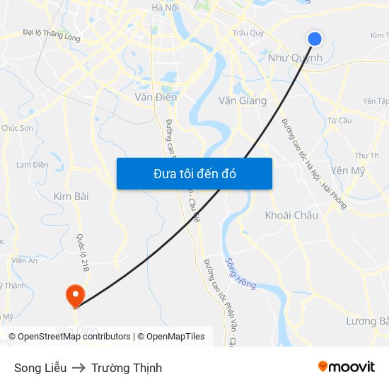 Song Liễu to Trường Thịnh map