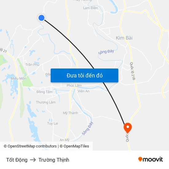 Tốt Động to Trường Thịnh map