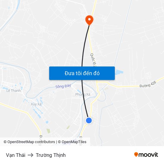 Vạn Thái to Trường Thịnh map