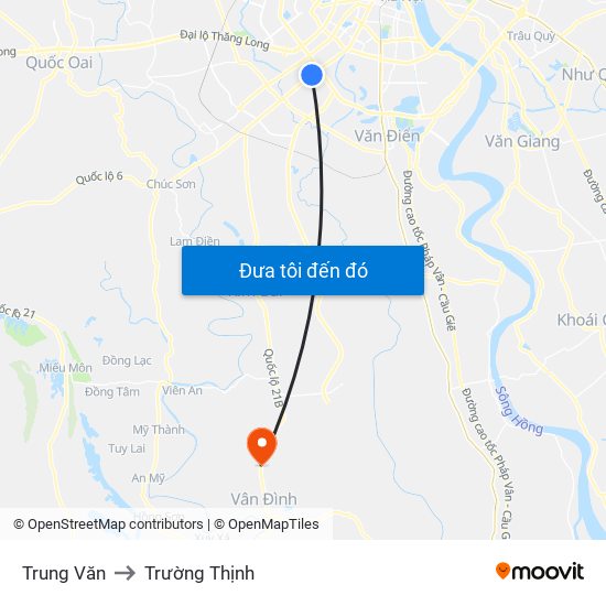 Trung Văn to Trường Thịnh map
