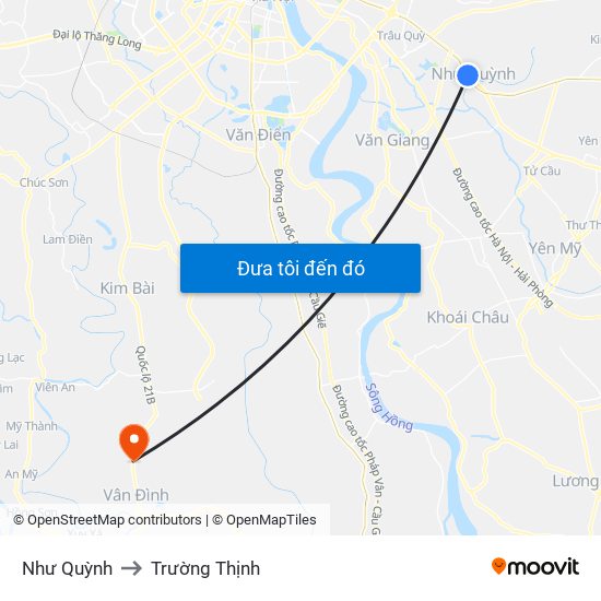 Như Quỳnh to Trường Thịnh map