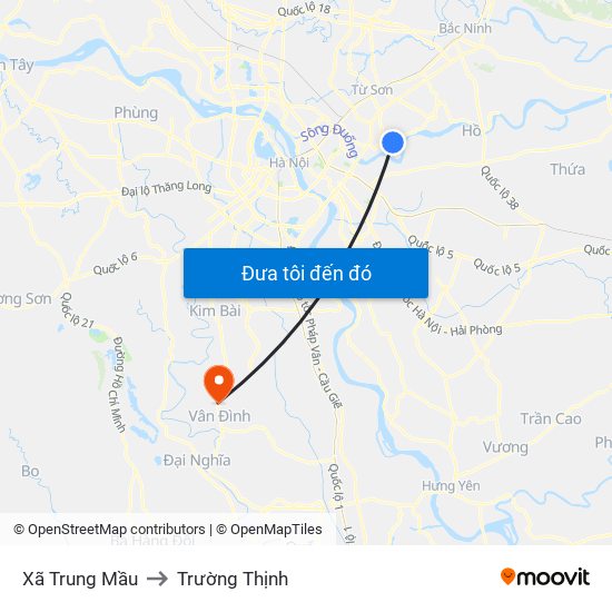 Xã Trung Mầu to Trường Thịnh map