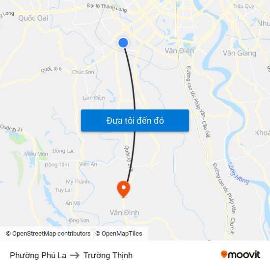 Phường Phú La to Trường Thịnh map