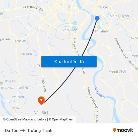 Đa Tốn to Trường Thịnh map