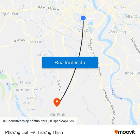 Phương Liệt to Trường Thịnh map