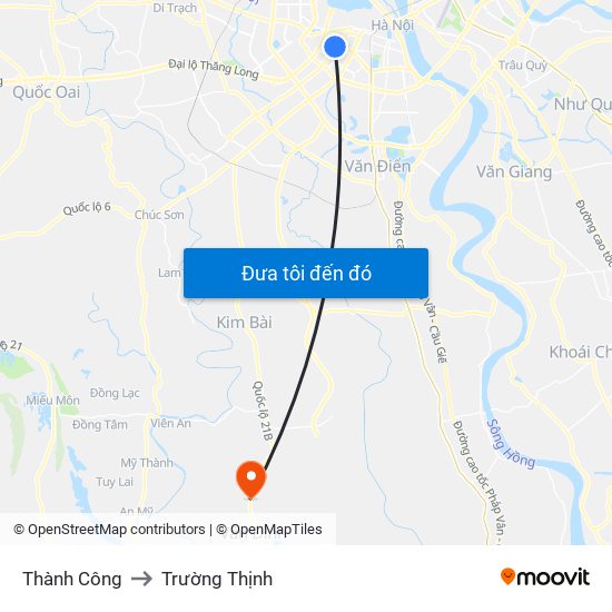 Thành Công to Trường Thịnh map