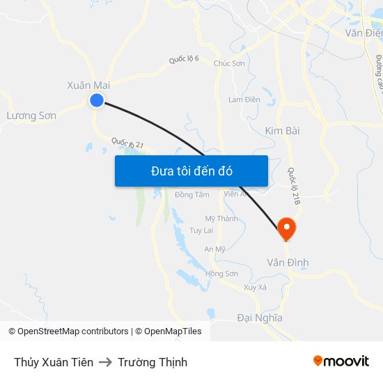 Thủy Xuân Tiên to Trường Thịnh map