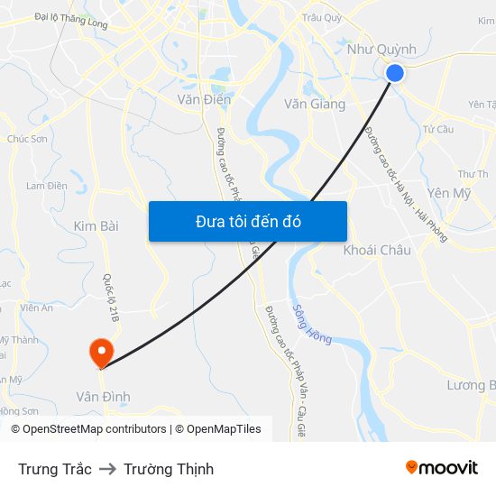 Trưng Trắc to Trường Thịnh map