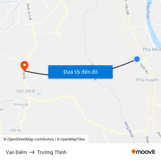 Vạn Điểm to Trường Thịnh map