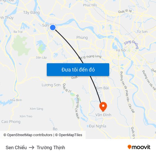 Sen Chiểu to Trường Thịnh map