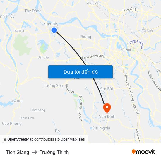 Tích Giang to Trường Thịnh map