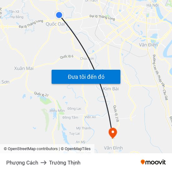 Phượng Cách to Trường Thịnh map