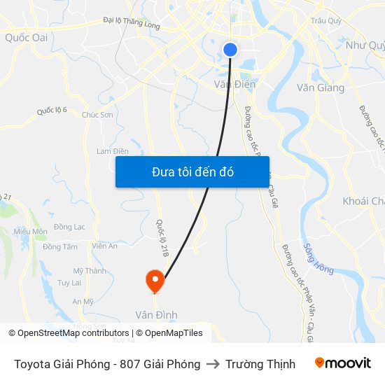 Toyota Giải Phóng - 807 Giải Phóng to Trường Thịnh map