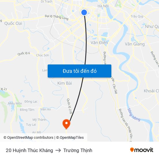 20 Huỳnh Thúc Kháng to Trường Thịnh map