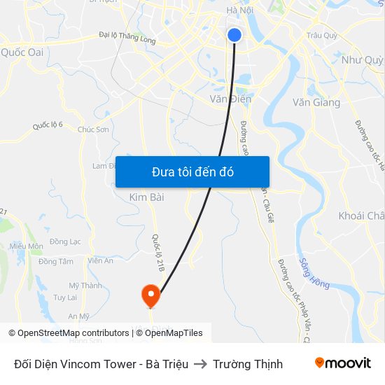 Đối Diện Vincom Tower - Bà Triệu to Trường Thịnh map