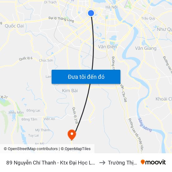 89 Nguyễn Chí Thanh - Ktx Đại Học Luật to Trường Thịnh map