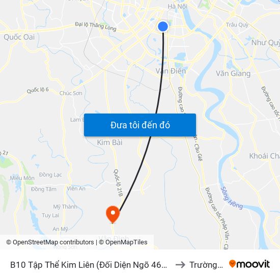 B10 Tập Thể Kim Liên (Đối Diện Ngõ 46b Phạm Ngọc Thạch) to Trường Thịnh map