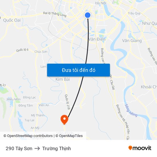 290 Tây Sơn to Trường Thịnh map