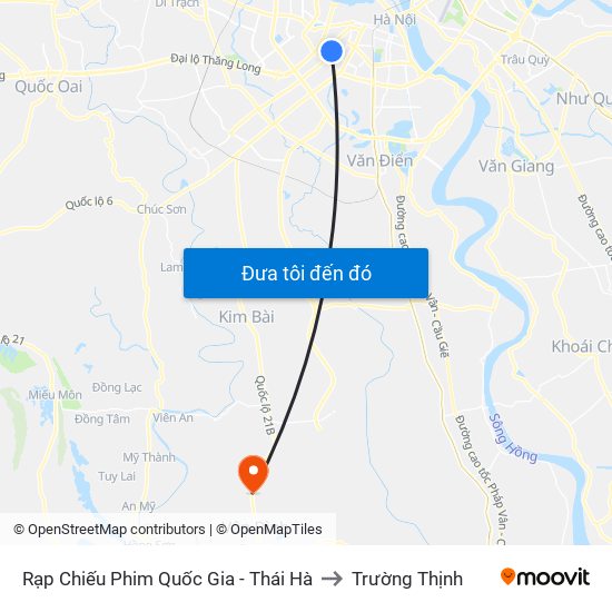 Rạp Chiếu Phim Quốc Gia - Thái Hà to Trường Thịnh map
