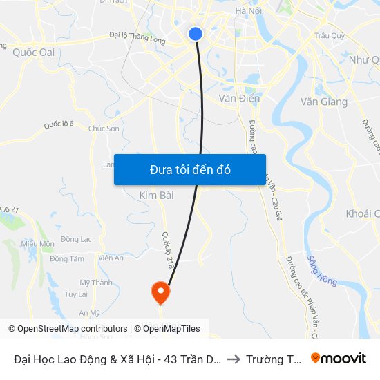 Đại Học Lao Động & Xã Hội - 43 Trần Duy Hưng to Trường Thịnh map