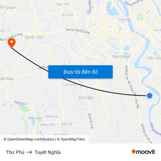 Thư Phú to Tuyết Nghĩa map