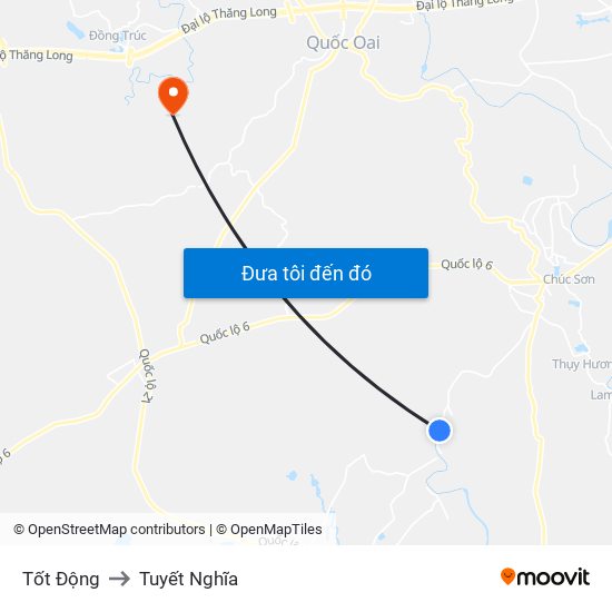 Tốt Động to Tuyết Nghĩa map