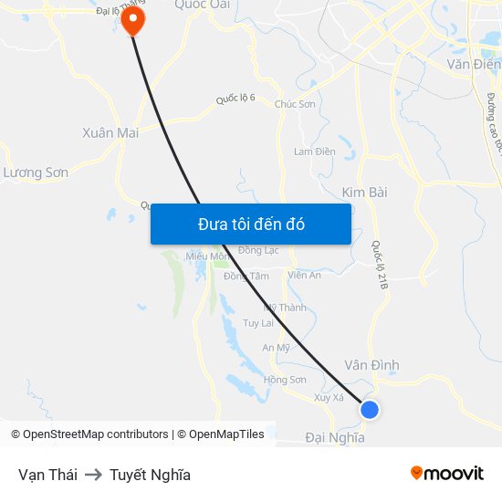 Vạn Thái to Tuyết Nghĩa map