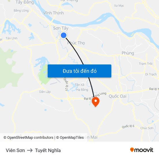 Viên Sơn to Tuyết Nghĩa map