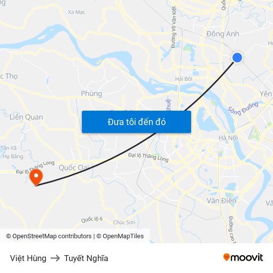 Việt Hùng to Tuyết Nghĩa map